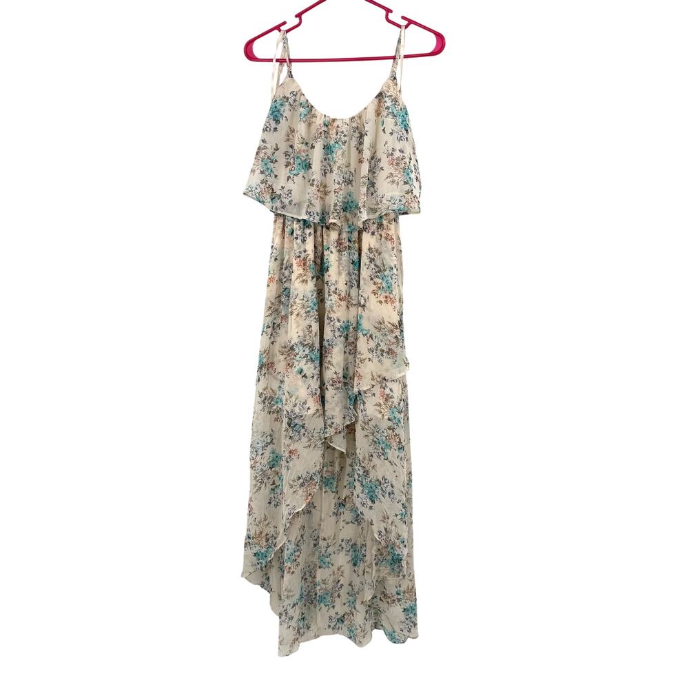 Disney Cinderella Size Large Sleeveless High Low Dress All Over Floral Lined